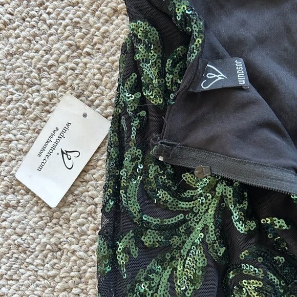 Windsor Formal Dress Black with Green Sequins – XS, Wicked Vibes, Wounded Bird - Picture 6 of 9